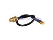 1pcs RP SMA Jack female male bulkhead to MMCX Jack right angle pigtail cable RG174 15cm