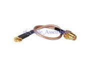 1pcs SMA Jack female bulkhead to MMCX Jack female right angle pigtail coaxial cable RG316 15cm for WLAN RFID WiMAX