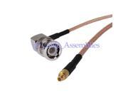 1pcs BNC plug male right angle to MMCX plug male straight pigtail cable RG316 15cm Coax Cable for 3G wireless 3G 4G WIFI