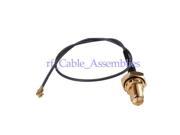 1pcs IPX U.FL to RP SMA jack female bulkhead O ring pigtail 1.37mm cable 15cm for PCI Wifi Card