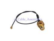 4pcs IPX U.FL to SMA female jack bulkhead straight pigtail cable IPX 1.13mm 15cm for wireless Mini PCI