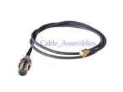 1pcs F Type jack female nut bulkhead to IPX U.fi 1.13mm pigtail cable 15cm for Wireless