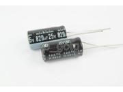 10PCS 820uF 25V Radial Electrolytic Capacitor 10mmx20mm