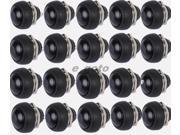 20pcs Black 12mm Waterproof momentary Push button Switch Mini Round 250V 1A