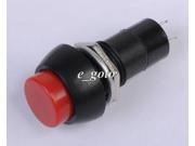 Red 12mm Round Lockless ON OFF Push button Switch