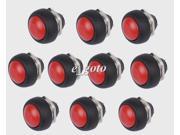 10pcs Red 12mm Waterproof momentary Push button Mini Round Switch 250V 1A