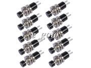 10pcs Mini Switch Lockless Momentary ON OFF Push button Black