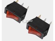 2pcs Red Button On Off 3 Pin DPST Rocker Switch 250V AC 16A KCD3 101