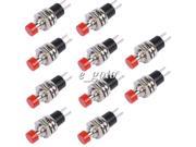 10pcs Red Mini Lockless Momentary ON OFF Push button Switch Precise