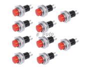 10PCS 10mm Red Momentary OFF ON Push Switch DS 314
