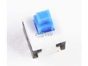 10pcs Blue Cap Self locking Type Square Button Switch Control 8X8mm