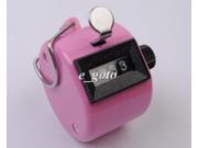 Pink 4 Digit Clicker Counter Number Manual Handheld Tally Mechanical Palm