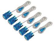 5PCS USB TO RS232 9 needle serial conversion line USB TO serial line male