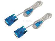 2PCS USB TO RS232 9 needle serial conversion line USB TO serial line male