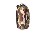 Drawstring Soft Pouch Case Bag Protector for DSLR Lens Canon Nikon Camouflage M