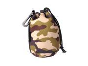 Drawstring Soft Pouch Case Bag Protector for DSLR Lens Canon Nikon Camouflage S
