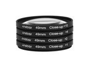 49mm Macro Close Up Filter Set 1 2 4 10 with Pouch for Nikon Canon