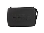 Carrying Case Box Bag PU for GoPro Hero 4 3 3 2 1 Strap Zipper Black L