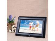 Black 7 HD LCD Digital Photo Frame Alarm Clock MP3 MP4 Movie Player Remote EU