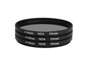 55mm Fader ND Filter Kit Neutral Density Photography Filter Set for Nikon Canon