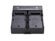 NEW Dual Channel Battery Charger For SONY NP F970 F750 F960 QM91D FM50 FM500H US