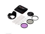 K F CONCEPT 7 in 1 67mm UV CPL FLD Filter Kit with Lens Hood for Canon DSLR