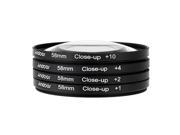58mm Macro Close Up Filter Set 1 2 4 10 with Pouch for Nikon Canon