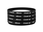 46mm Macro Close Up Filter Set 1 2 4 10 with Pouch for Nikon Canon