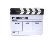 Acrylic Plastic Clapperboard TV Movie Film Cut Action Clapper Board Slate Black