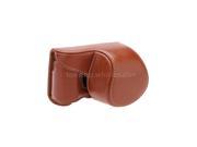 PU leather Camera Bag Case Cover Pouch for Sony A5000 A5100 NEX 3N Camera Brown
