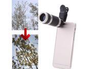 Universal 8X Zoom Phone Telephoto Camera Lens with Clip for iPhone Samsung HTC..