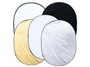 35 x 47in 5 in 1 Studio Multi Photo Collapsible Light Reflector 90x120cm Oval