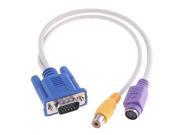 VGA to TV S Video RCA OUT Converter Adapter Cable New