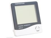Digital Indoor Outdoor Thermometer Hygrometer Temperature Humidity Tester Clock
