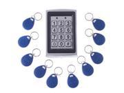 RFID Entry Metal Door Lock Access Control Security System 10 Pcs of Key Fobs