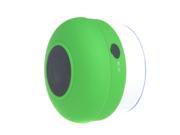 Mini Waterproof Wireless Bluetooth Handsfree Suction Speaker Shower Car Green
