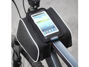 Bike Bicycle Front Top Tube Frame Pannier Double Bag Pouch for 5in Cellphone