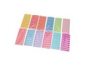 4*25 pcs Colorful Striped Paper Drinking Straws for Wedding Birthday Party Decor