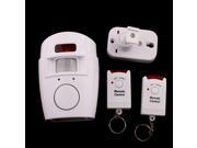 Wireless IR Sensor Detector Loud 105db Security Alarm With 2 Remote Control