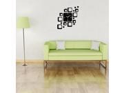 Acrylic Square Clock Mirror Effect Wall Sticker Mural Decal Home Sofa Decor DIY