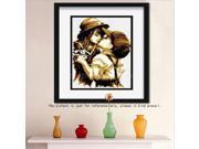 Handmade Counted Cross Stitch Kit First Kiss Design 29.5 * 37cm Home Decoration