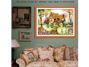Cross Stitch Kit Embroidery Set Country Cottage Cross Stitching 56*42 Home Decor