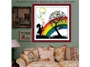 Cross Stitch Kit Embroidery Set Rainbow Bubbles Cross Stitching 51*51 Home Decor