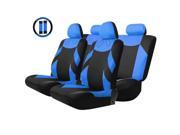 Tirol Universal 13 PCS Set Car Front Rear Rest Bench Seat Wheel Covers Blue YC