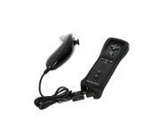 Nunchuck Remote controller with motion plus Case Wrist strap for Wii Black