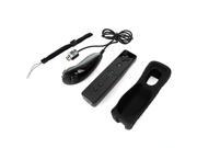 Black Wired Nunchuck and Remote Controller for Nintendo Wii With Retail Package