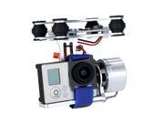 CNC FPV BGC 2 Axis Brushless Gimbal w Controller for GoPro 3 Camera DJI Silver