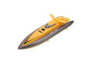HuanQi 958 Mini Wireless RC Rowing Racing Boat Speedboat Toys Yellow Transmitter