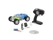 New TROO E18MT V2 1 18 SCALE 4WD Brushed RC Monster Truck w Transmitter RTR Blue