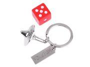 Inception Zinc Alloy Accurate Spinning Top Dice Key Ring Bag New